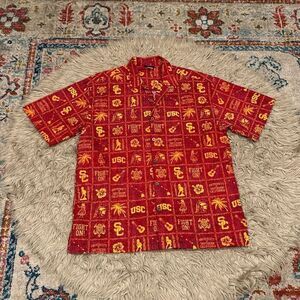 USC Trojans Heritage button down Hawaiian style shirt XL